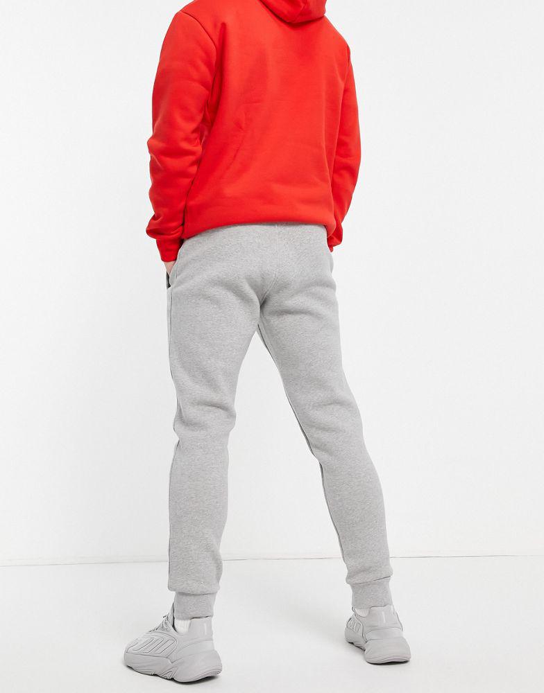 adidas Originals essentials slim fit joggers with small logo in grey商品第4张图片规格展示
