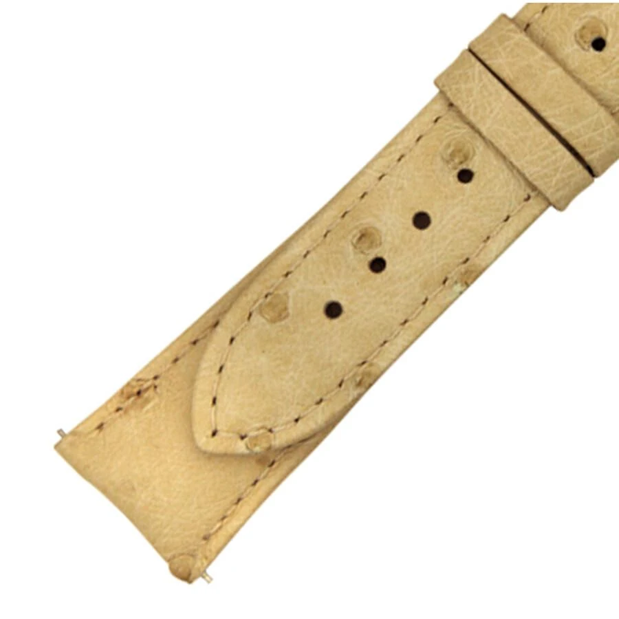 商品Hadley Roma|21 MM Matte Ivory Ostrich Leather Strap,价格¥298,第1张图片