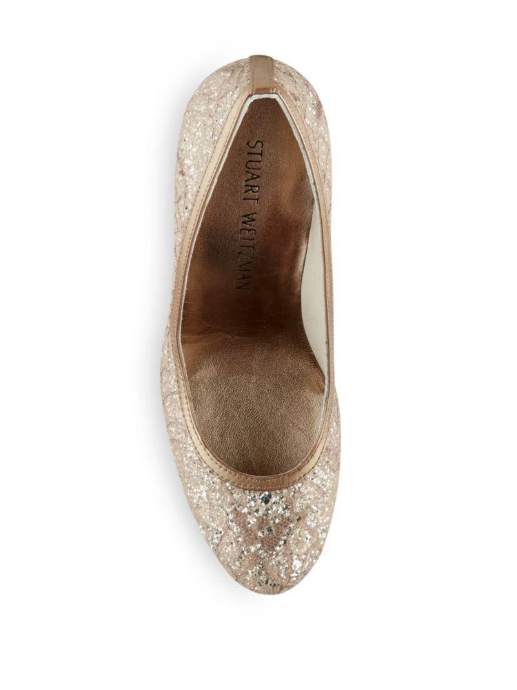 商品Stuart Weitzman|Laceswoon Embellished Leather Pumps,价格¥1219,第4张图片详细描述