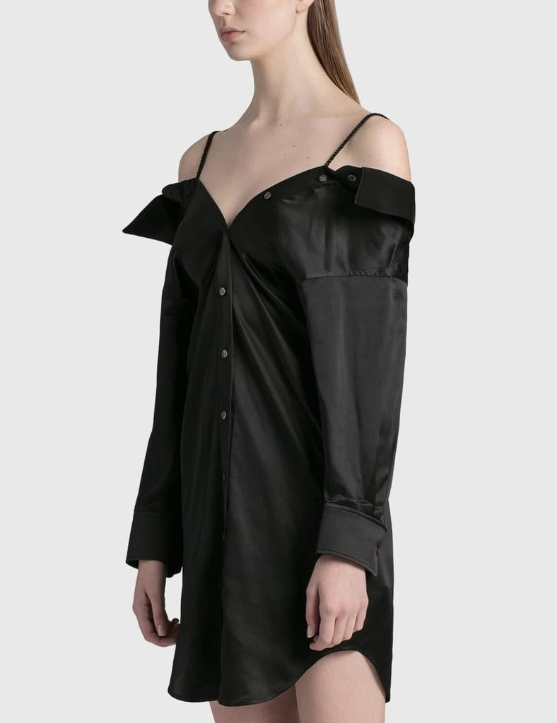商品Alexander Wang|Off The Shoulder Shirt Dress With Scrunchie Strap,价格¥1801,第2张图片详细描述