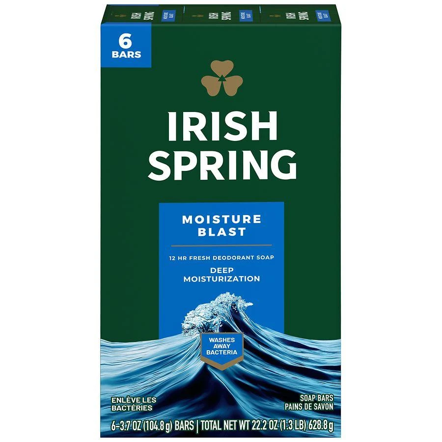 商品Irish Spring|Deodorant Bar Soap for Men Moisture Blast,价格¥50,第1张图片