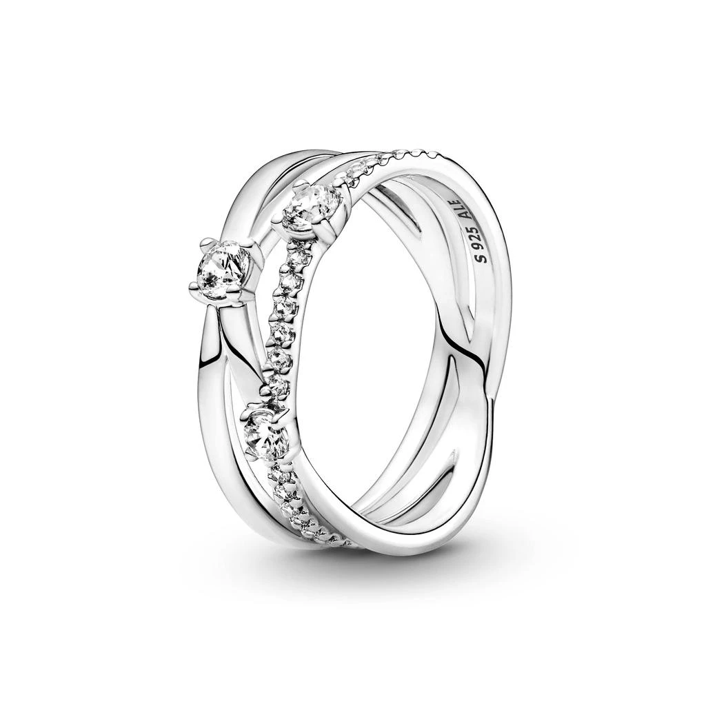 商品PANDORA|Sparkling Triple Band Ring,价格¥499,第1张图片