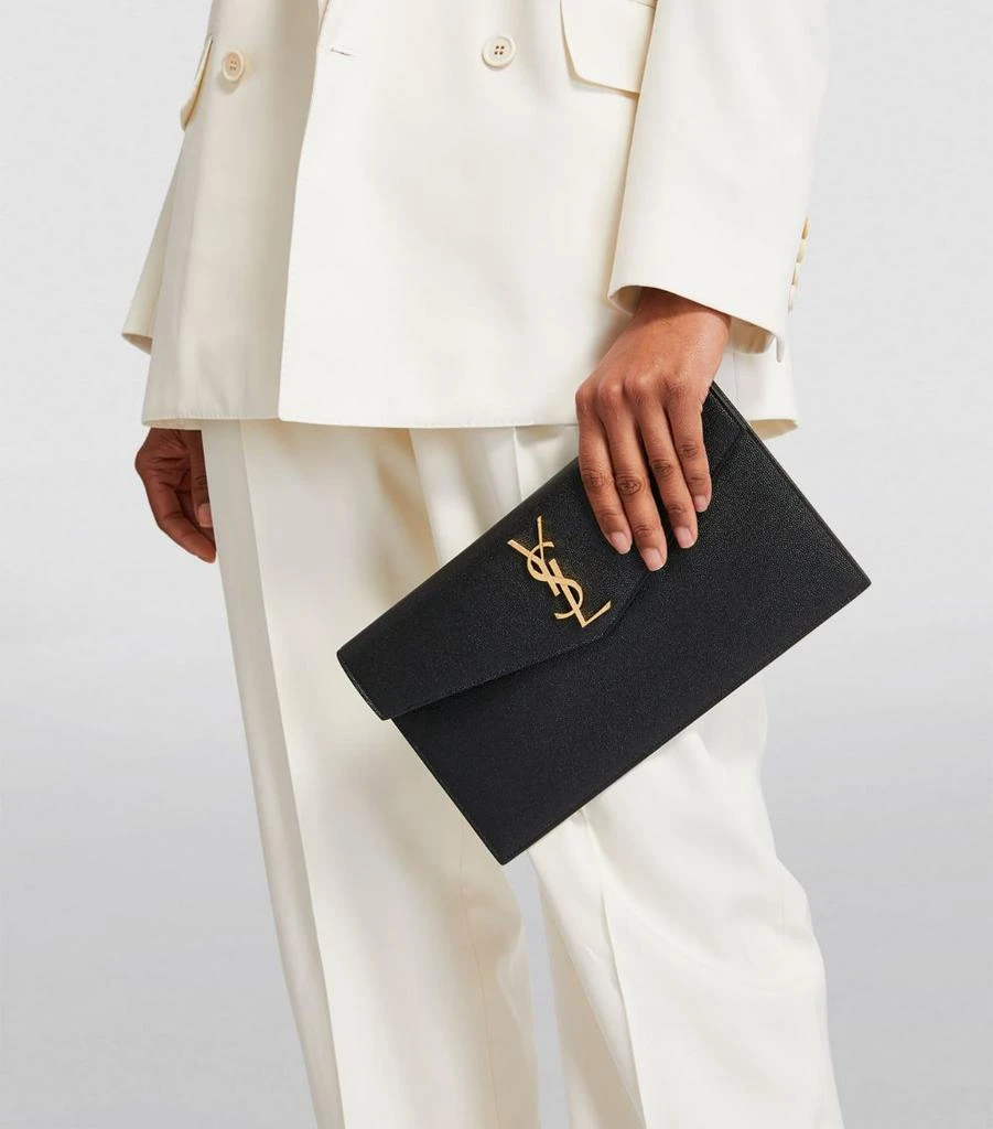 商品Yves Saint Laurent|Leather Uptown Clutch Bag,价格¥4947,第5张图片详细描述