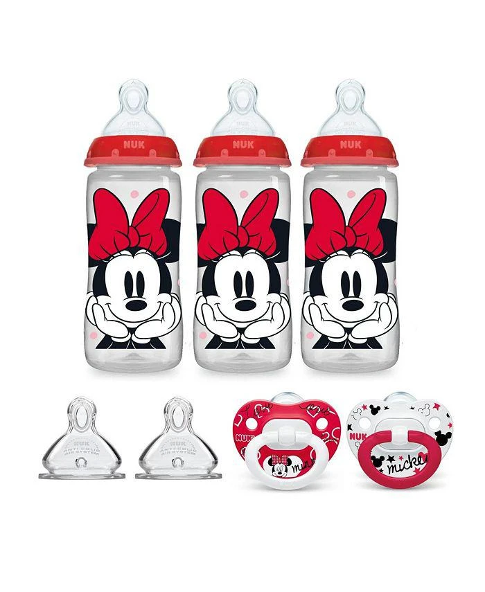 商品NUK|Minnie Mouse Smooth Flow Bottle and Pacifier Newborn Set, 7 Pieces,价格¥277,第1张图片