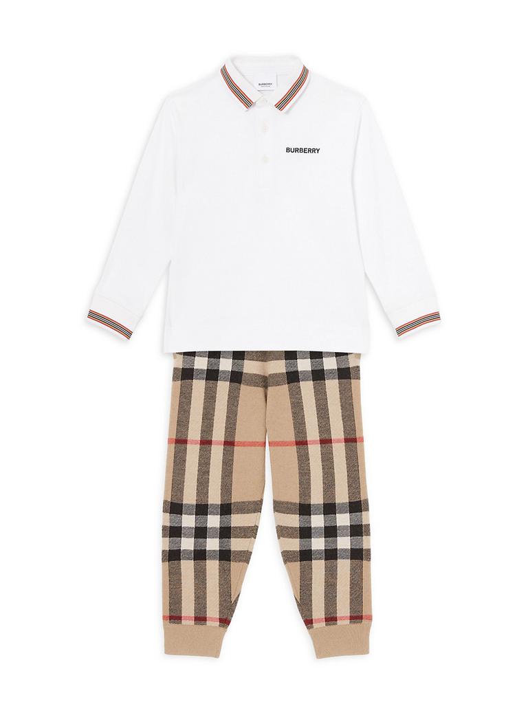Little Boy's & Boy's Christo Long-Sleeve Polo Shirt商品第2张图片规格展示