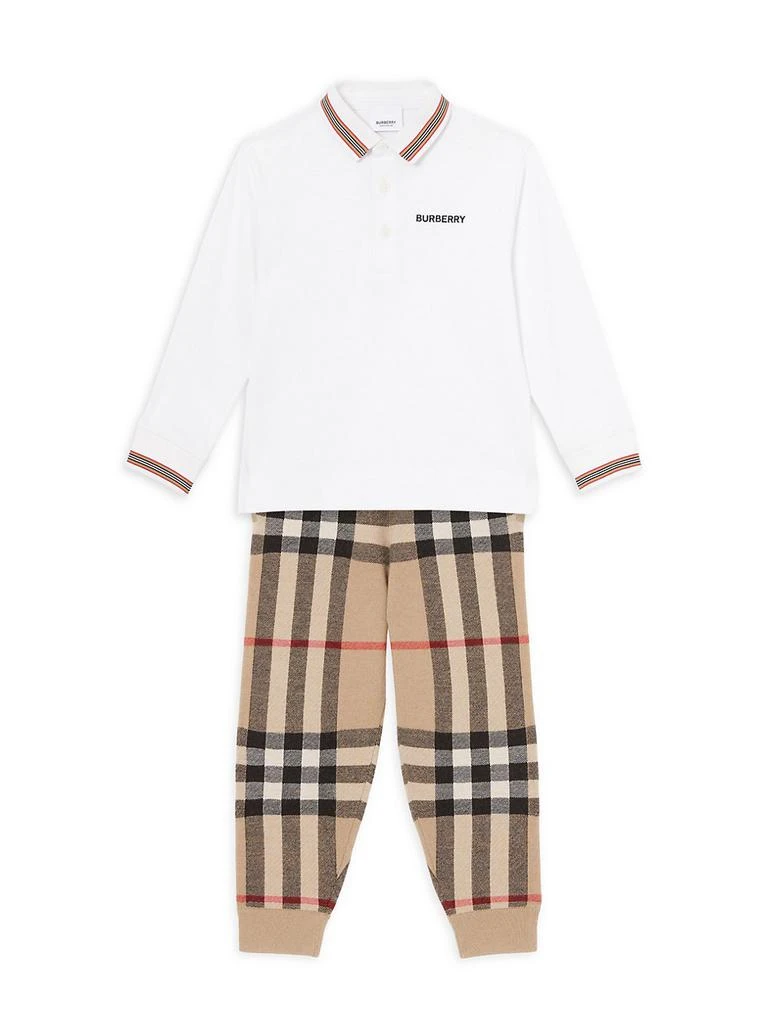 商品Burberry|Little Boy's &amp; Boy's Christo Long-Sleeve Polo Shirt,价格¥939,第2张图片详细描述