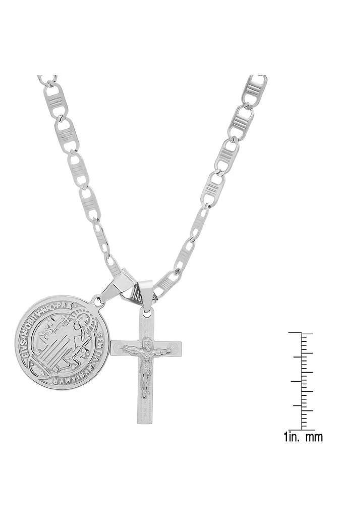 商品HMY JEWELRY|Men's Stainless Steel Cross Necklace,价格¥230,第2张图片详细描述