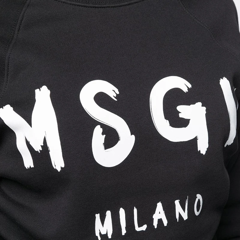 MSGM  女士棉质大LOGO标识印花时尚短款长袖T恤卫衣 2741MDM89-5799-99 商品