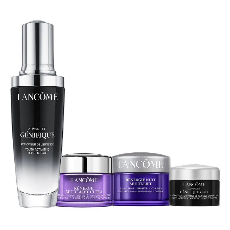 商品Lancôme|Lancome兰蔻小黑瓶精华限量套装3件套 精华50ml+素颜日霜15ml+素颜晚霜15ml+眼霜5ml,价格¥711,第1张图片