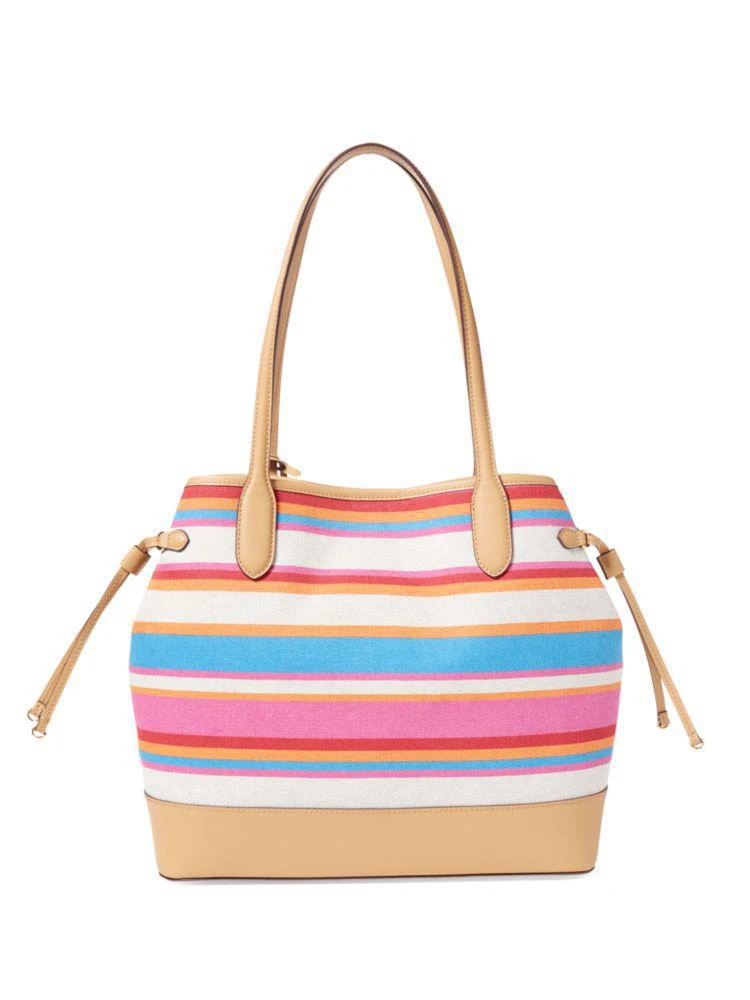 商品Ralph Lauren|Striped Canvas Adalyn Tote Bag,价格¥514,第4张图片详细描述