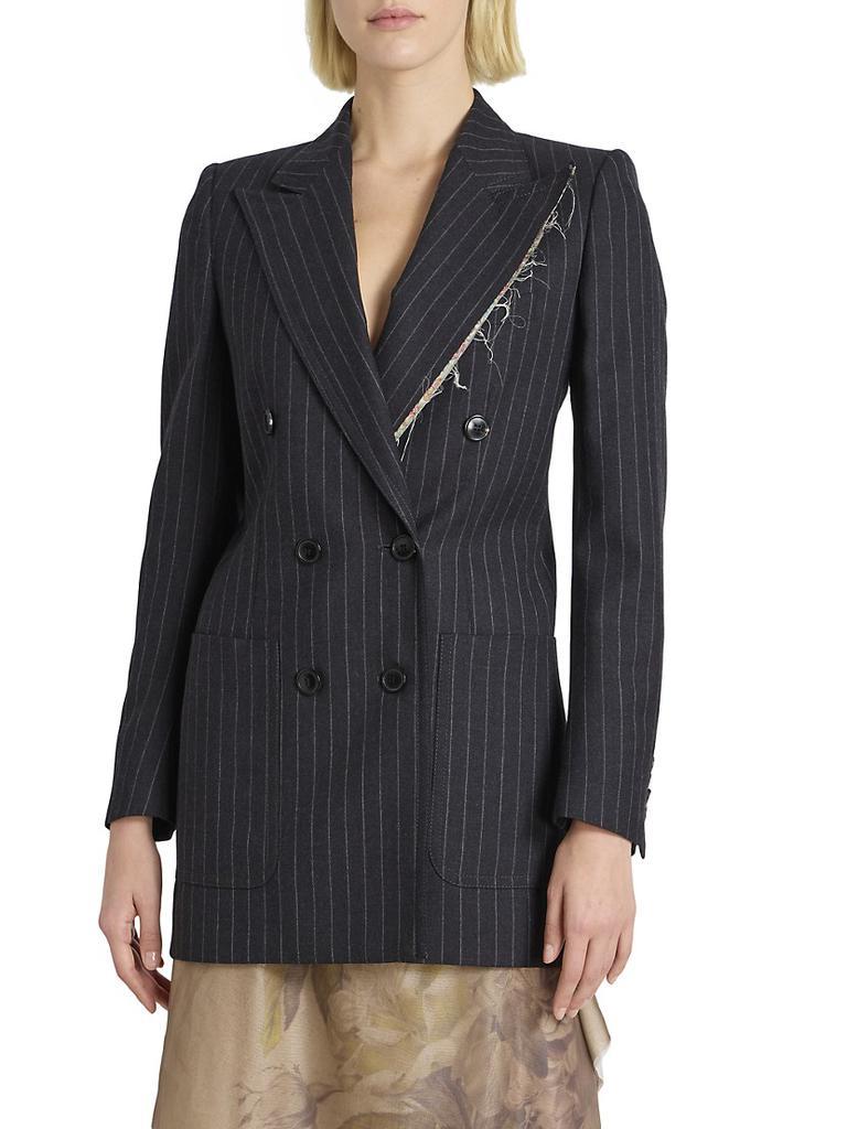 商品Dries Van Noten|Bylee Double-Breasted Pin-Stripe Wool-Blend Blazer,价格¥14450,第3张图片详细描述