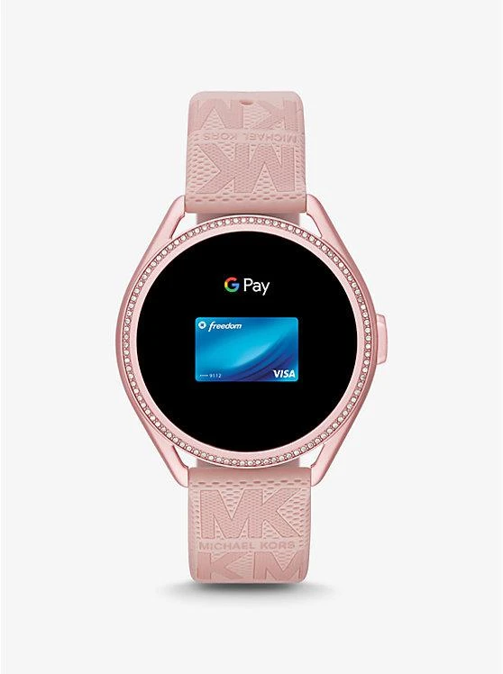 Michael Kors Access Gen 5E MKGO Pink-Tone and Logo Rubber Smartwatch 商品