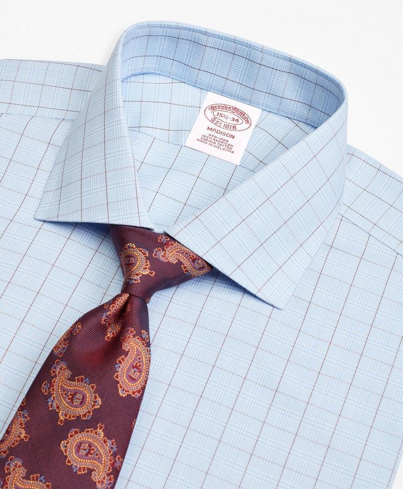 商品Brooks Brothers|Madison Relaxed-Fit Dress Shirt, Non-Iron Plaid Overcheck,价格¥370,第4张图片详细描述