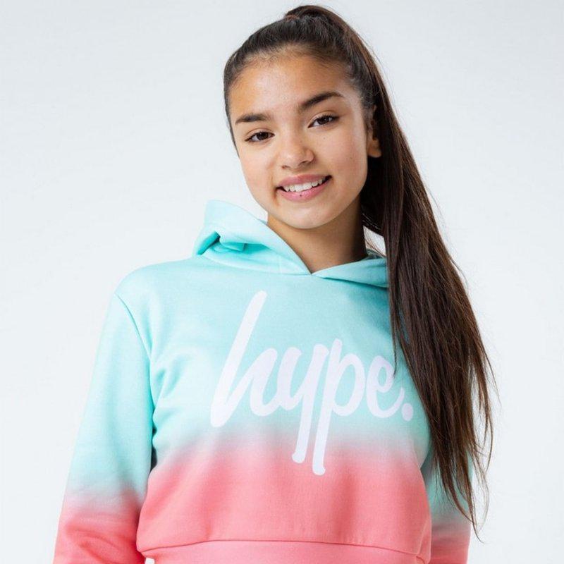 商品HYPE|Hype Girls Bubblegum Fizz Pullover Hoodie (Light Blue/Bubblegum Pink),价格¥262,第2张图片详细描述