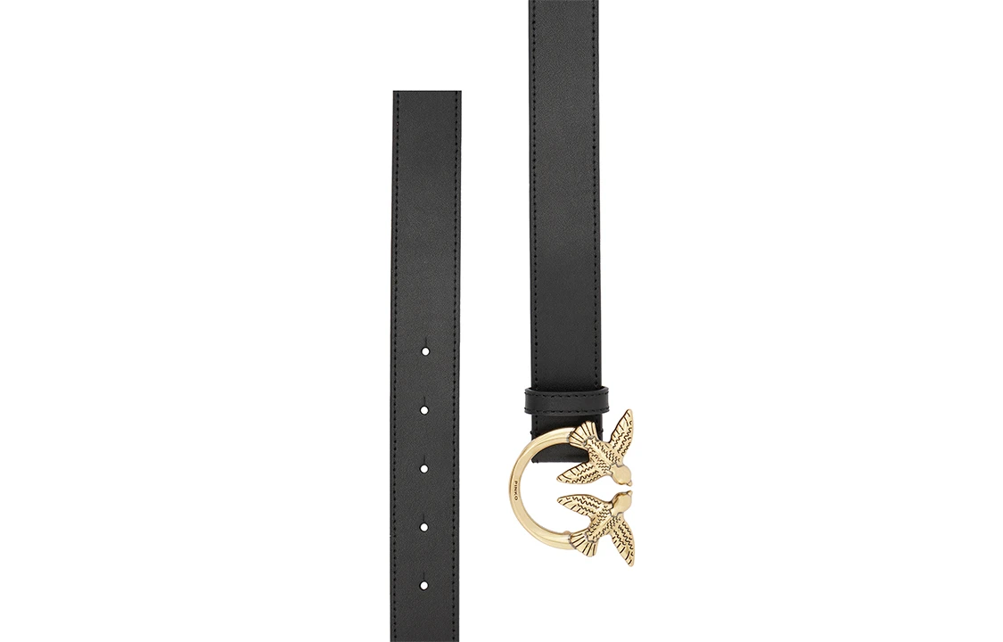 商品[国内直发] PINKO|LOVE BERRY WAIST SIMPLY BELT H 1皮带平滑扣 男女同款情侣款 宽3cm,价格¥791,第1张图片