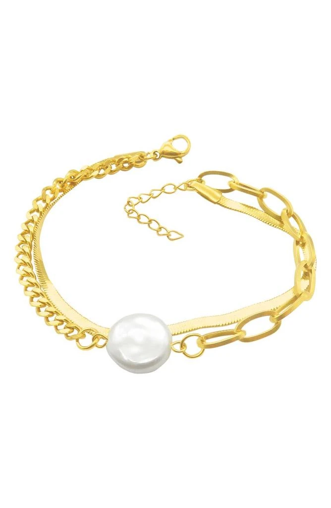 商品ADORNIA|Water Resistant Mixed Chain Cultured Pearl Bracelet,价格¥150,第1张图片
