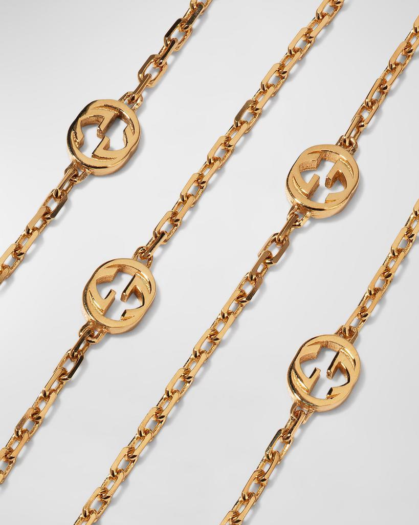 商品Gucci|Interlocking G Station 18k Yellow Gold Necklace,价格¥23454,第5张图片详细描述