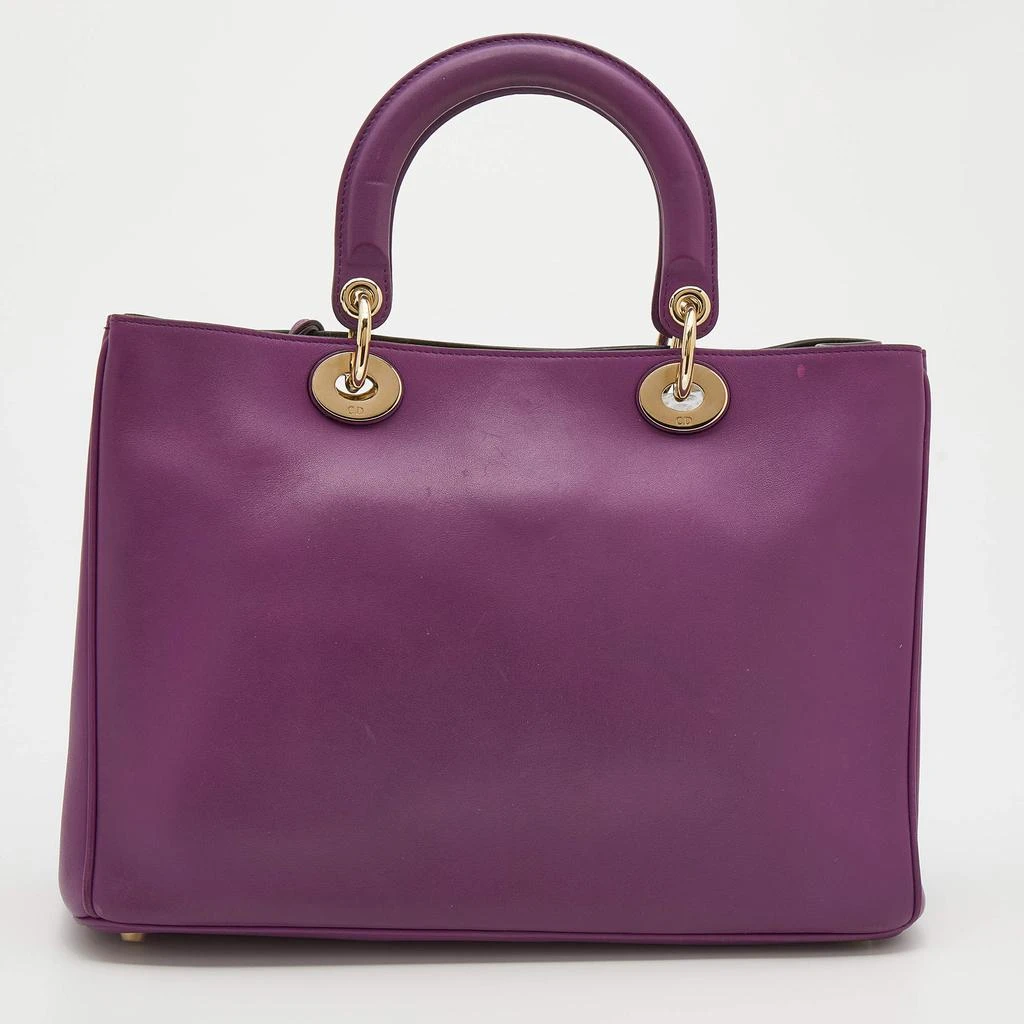 商品[二手商品] Dior|Dior Purple Leather Medium Diorissimo Tote,价格¥7746,第4张图片详细描述