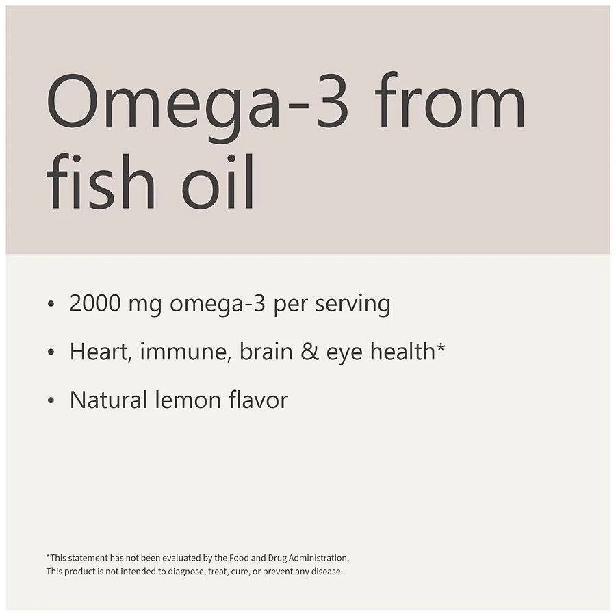 Omega-3 From Fish Oil 2000 mg Softgels Natural Lemon 商品