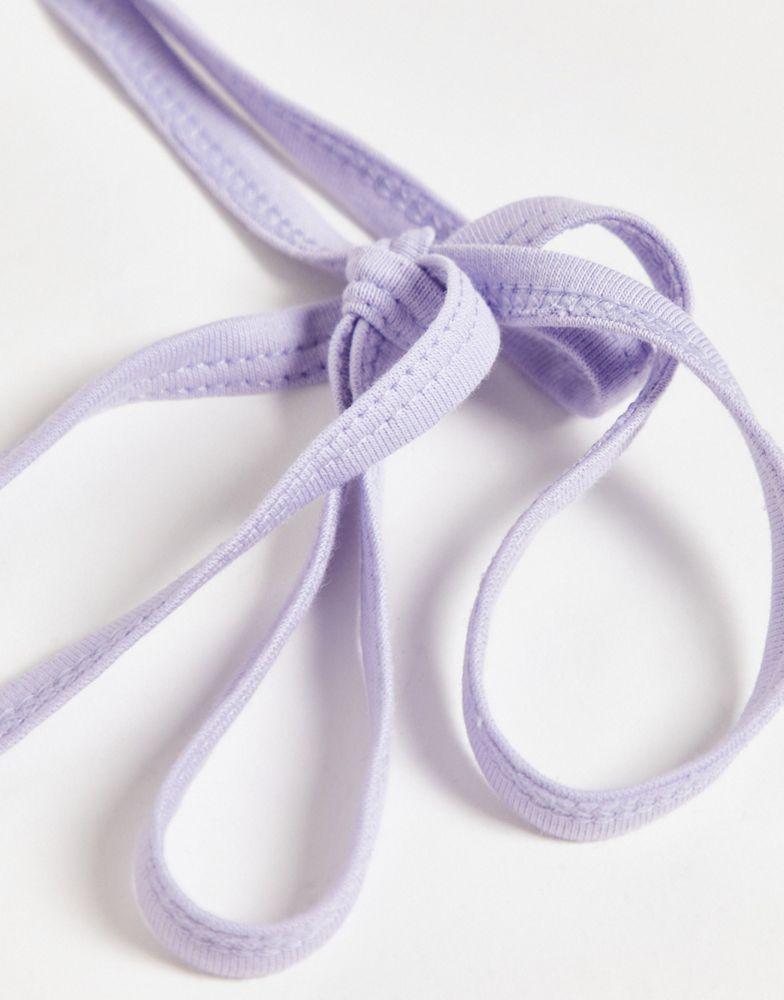 商品ASOS|ASOS DESIGN tie side thong in purple,价格¥57,第5张图片详细描述