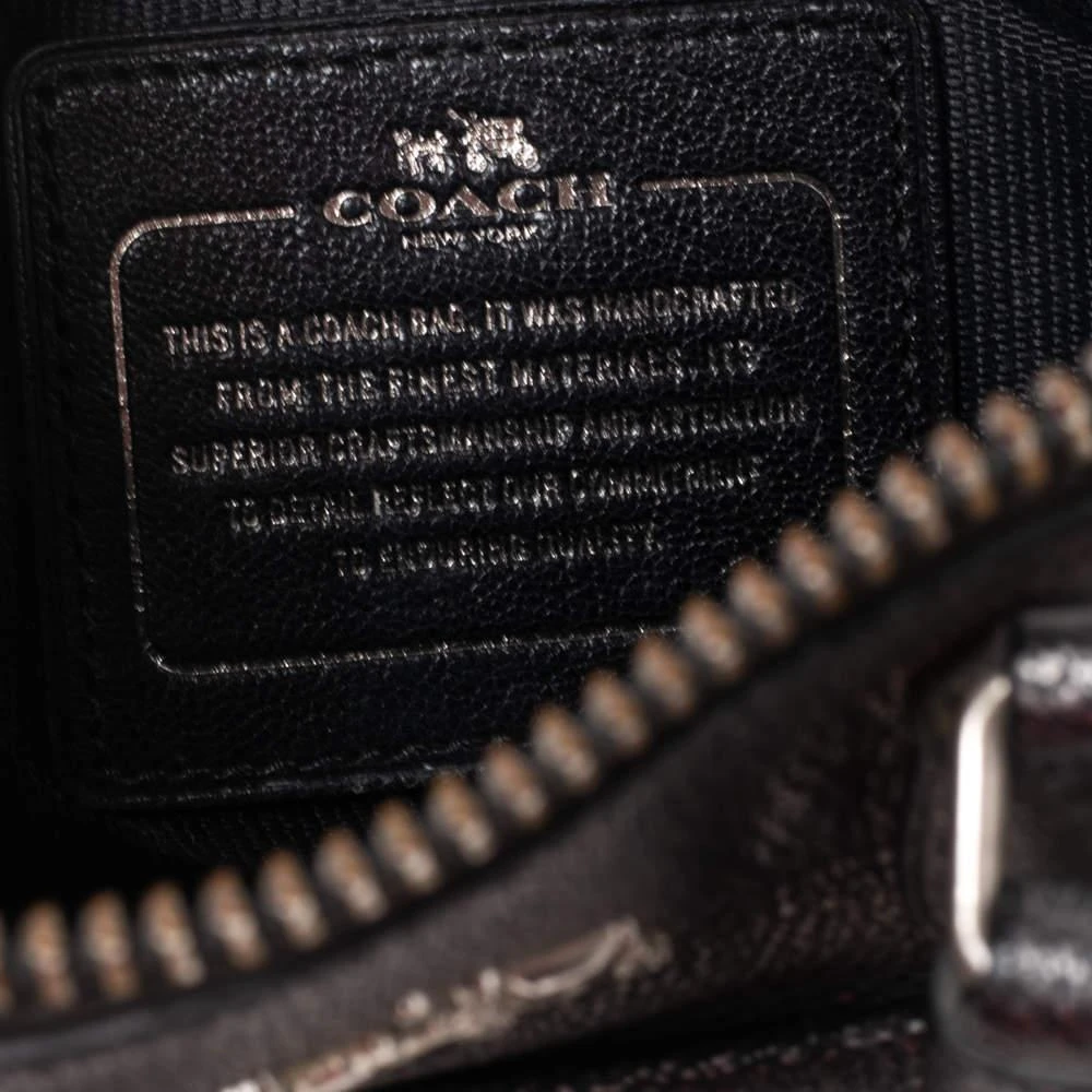 Coach Metallic Grey Leather Rhyder Satchel 商品