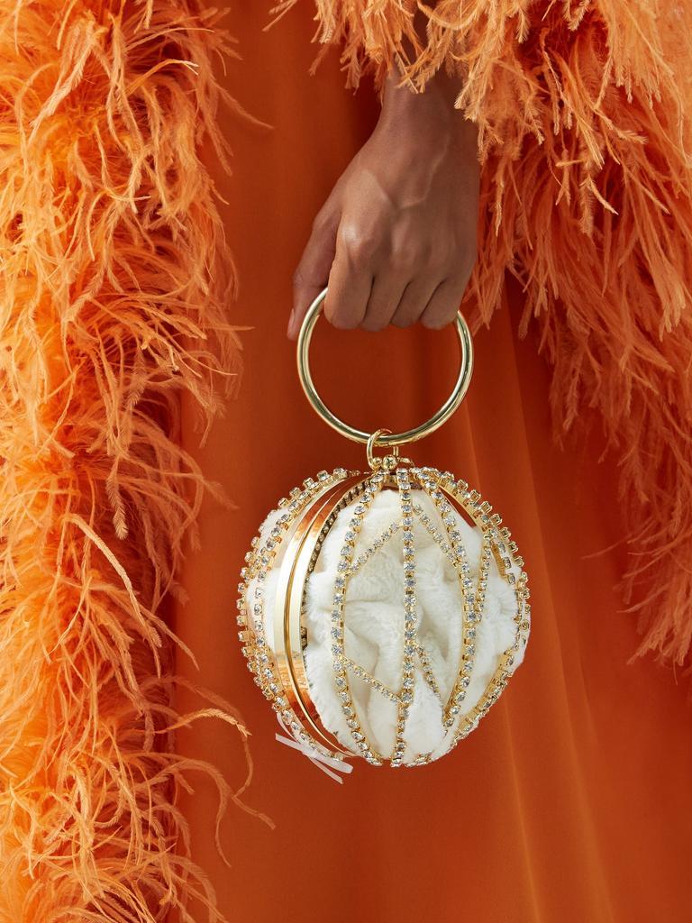 商品ROSANTICA|Alice crystal-embellished faux fur handbag,价格¥7612,第5张图片详细描述