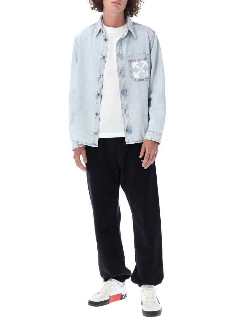 商品Off-White|Off-White Buttoned Long-Sleeved Denim Shirt,价格¥2721,第4张图片详细描述