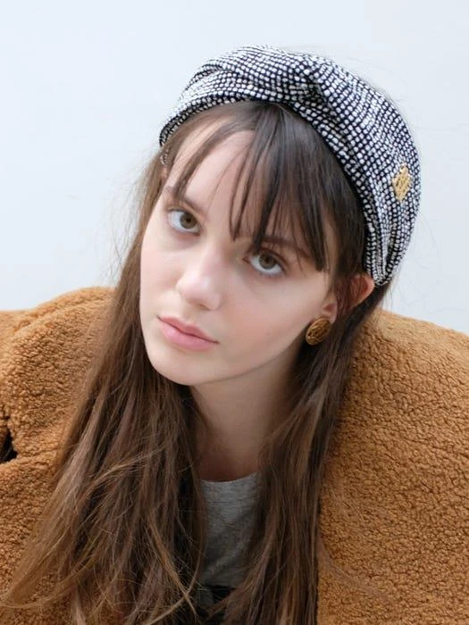 商品THE ASHLYNN|Kyle Tweed Logo Headband - 3 Colors,价格¥334,第3张图片详细描述