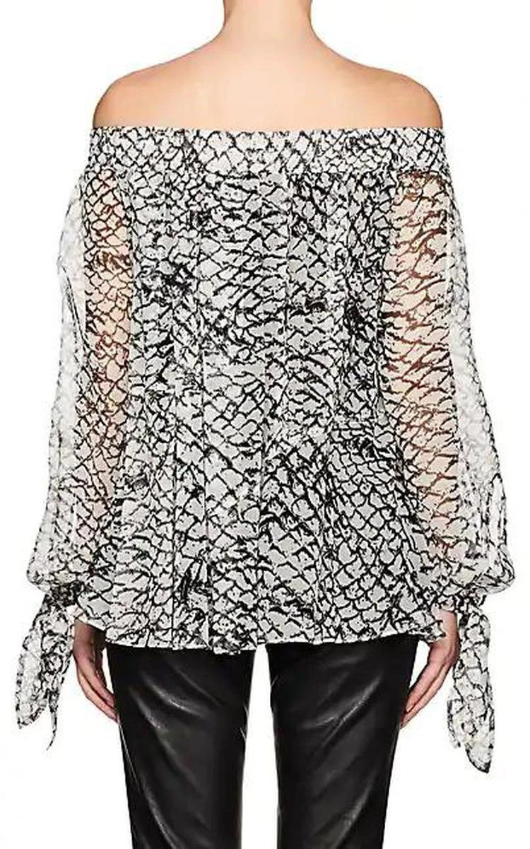 商品Derek Lam|Scale-Print Silk Off-The-Shoulder Blouse,价格¥1868,第2张图片详细描述
