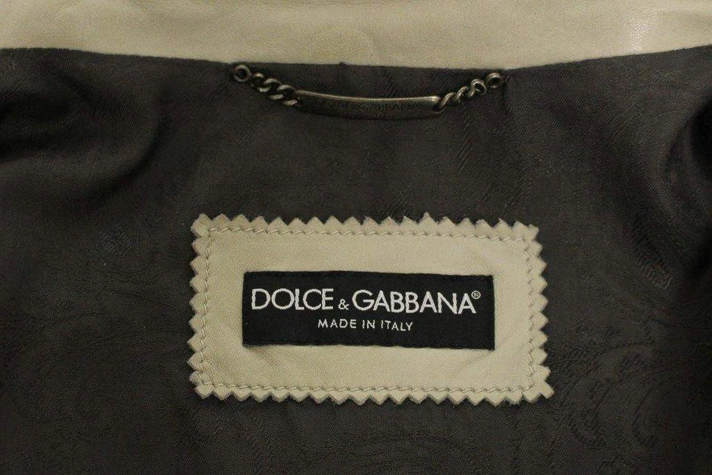 Dolce & Gabbana  Beige Leather Jacket Biker Coat 商品