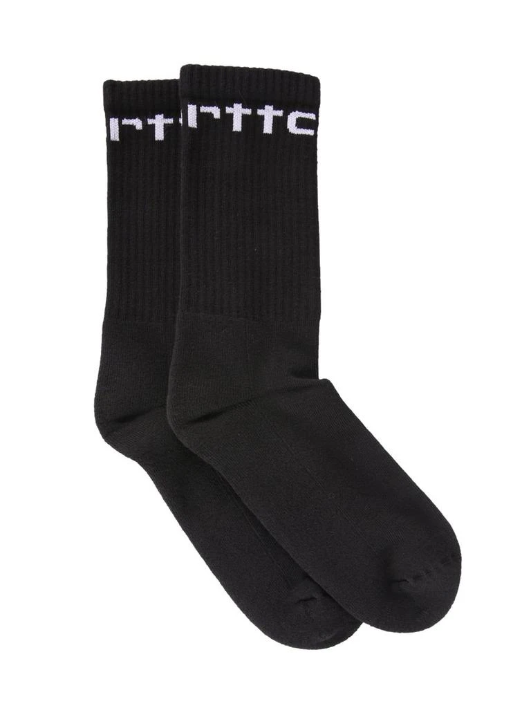 商品Carhartt WIP|Carhartt WIP Logo Intarsia Ribbed Socks,价格¥131,第1张图片