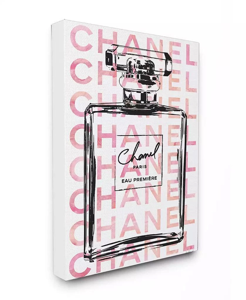 商品Stupell Industries|Glam Perfume Bottle with Words Pink Black Canvas Wall Art, 30" x 40",价格¥519,第1张图片