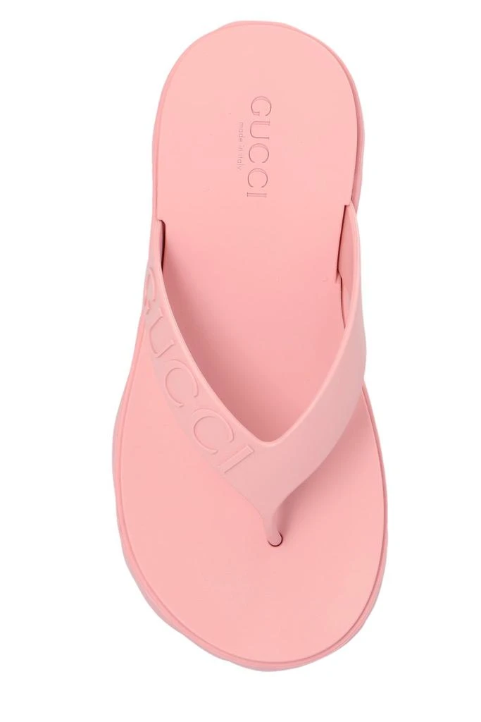 商品Gucci|Gucci Logo Detail Platform Sandals,价格¥2431,第4张图片详细描述