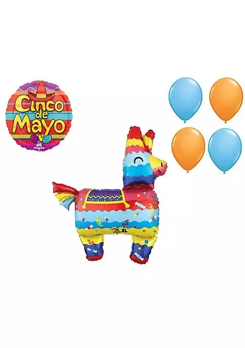 商品LOONBALLOON|Fiesta Theme Balloon Set 33 Inch Fiesta Pinata Balloon Cinco De Mayo Celebration Balloon 4Xpcs Latex Balloons,价格¥188,第1张图片