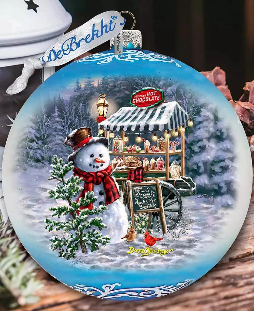 商品Designocracy|Hot Cocoa Magic - Frosty Fun Lg Holiday Glass Collectible Ornament D. Gelsinger,价格¥659,第2张图片详细描述