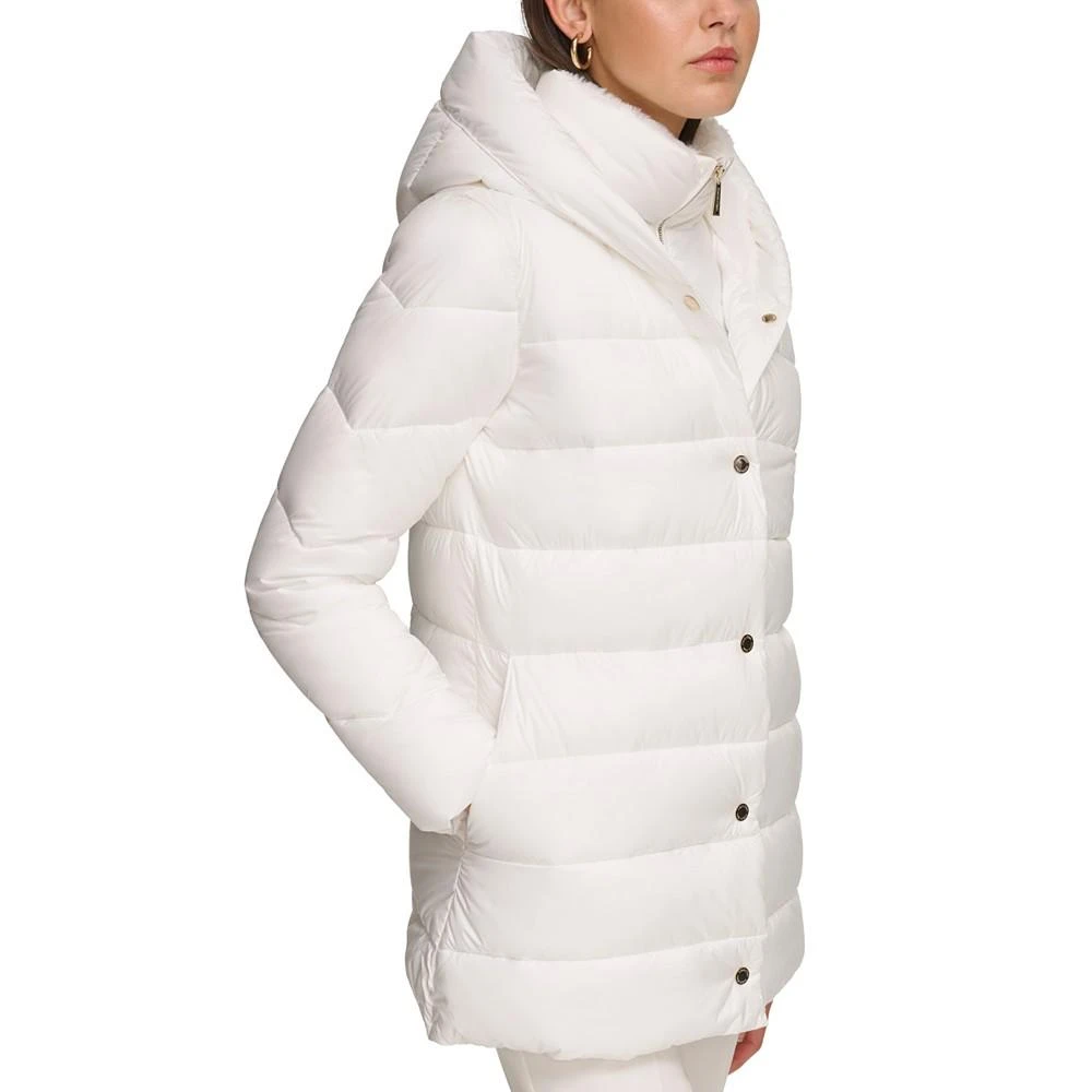 商品Calvin Klein|Women's Bibbed Hooded Puffer Coat, Created for Macy's,价格¥805,第3张图片详细描述