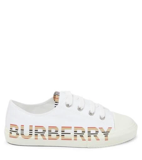 商品Burberry|Logo cotton gabardine sneakers,价格¥2238,第4张图片详细描述