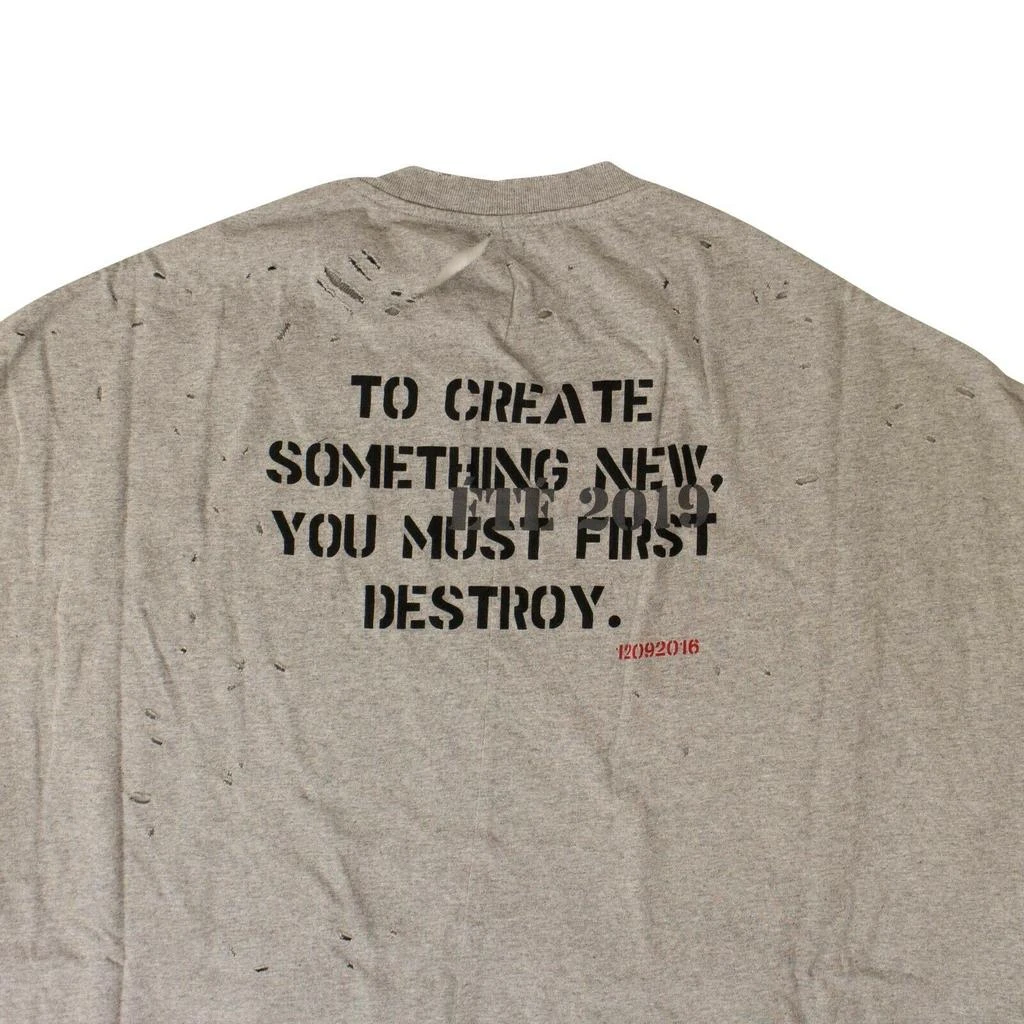 商品Unravel Project|Unravel Project Distressed T-Shirt - Gray,价格¥241,第4张图片详细描述