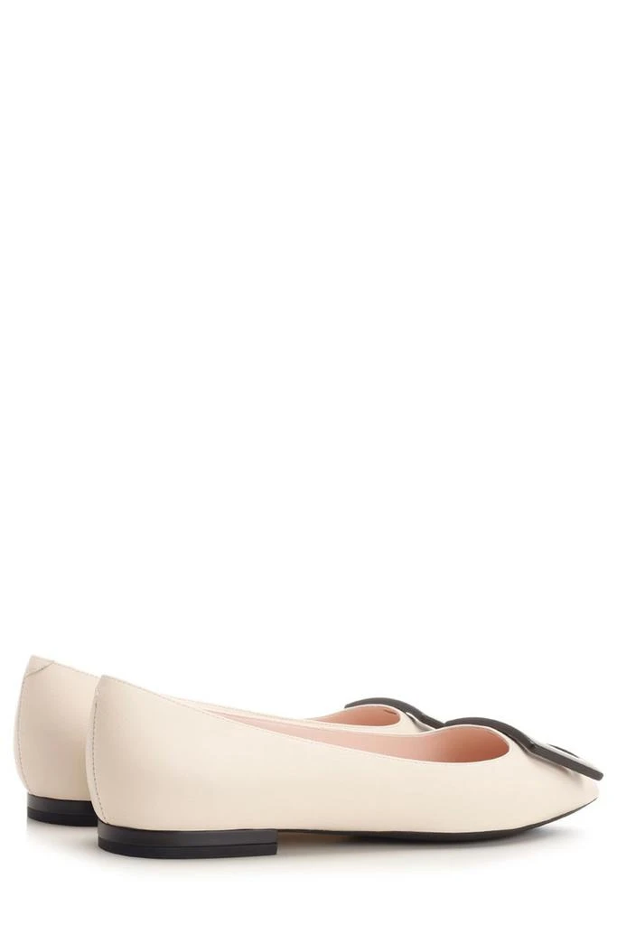 商品Roger Vivier|Roger Vivier Gommettine Pointed-Toe Flat Shoes,价格¥4422,第3张图片详细描述