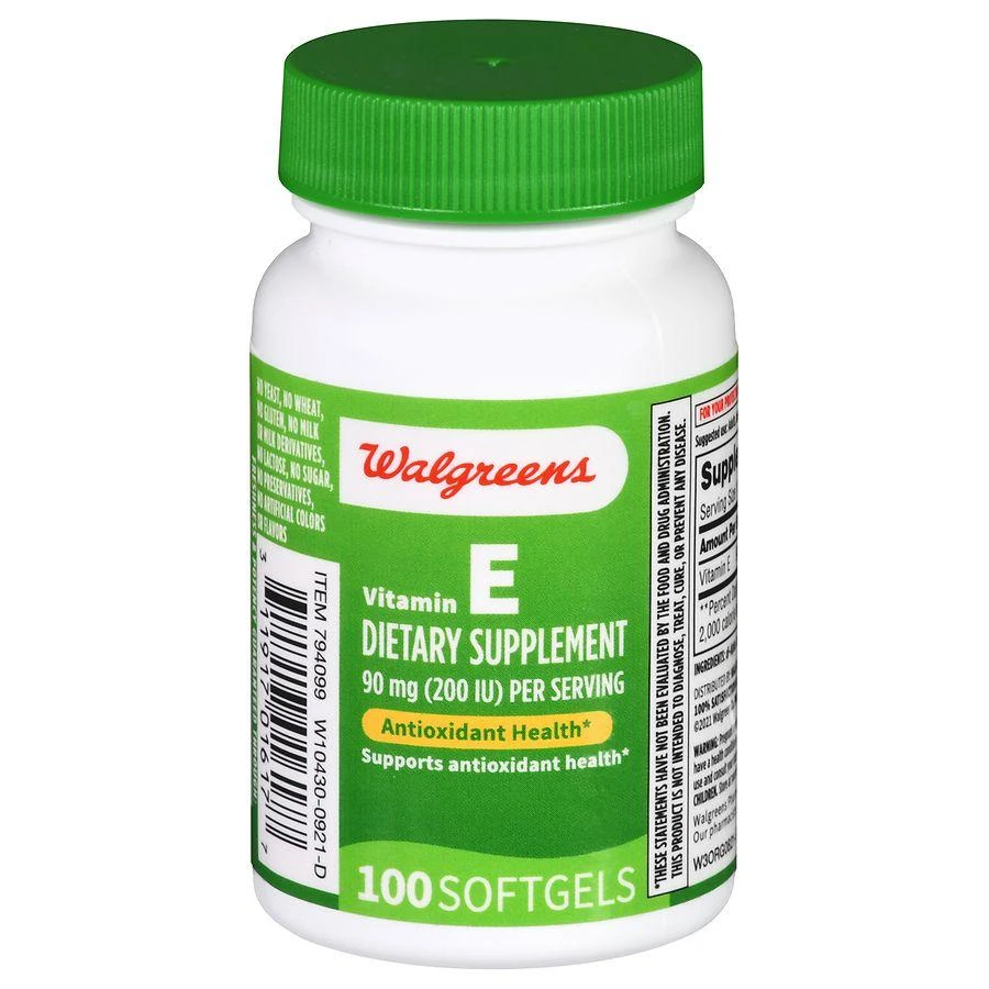 商品Walgreens|Vitamin E 90 mg Softgels (100 days),价格¥84,第1张图片