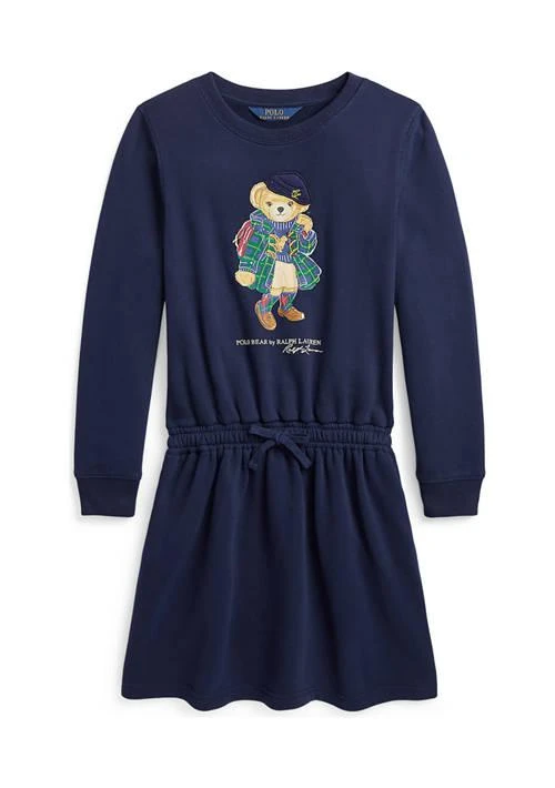 商品Ralph Lauren|Lauren Childrenswear Girls 7 16 Polo Bear Fleece Dress,价格¥194,第1张图片