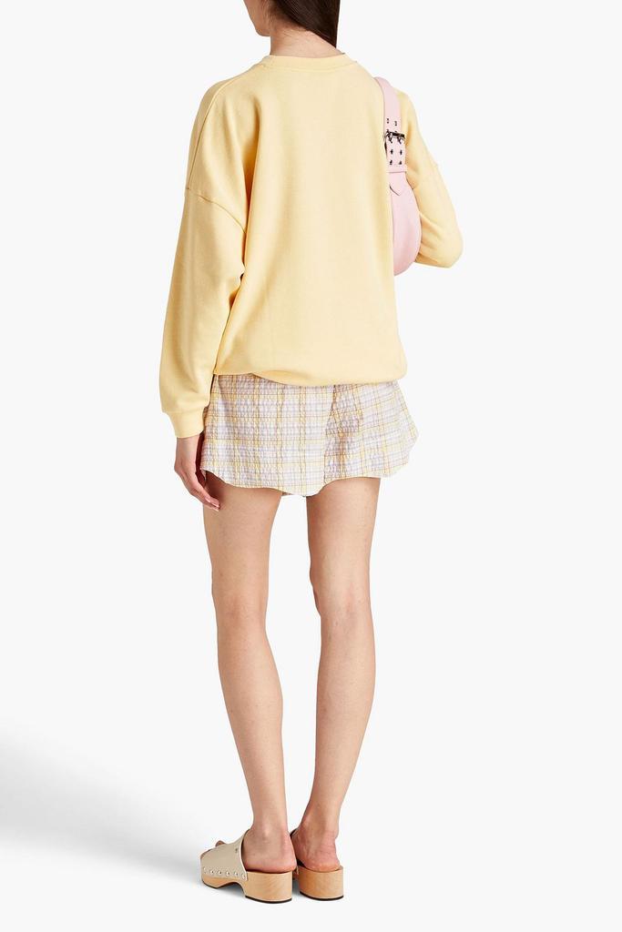 商品Ganni|Checked cotton-blend seersucker shorts,价格¥511,第5张图片详细描述