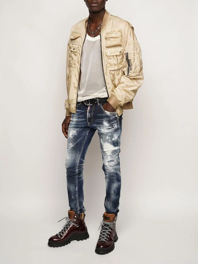 商品DSQUARED2|15cm Skinny Dan Cotton Denim Jeans,价格¥3636,第1张图片详细描述