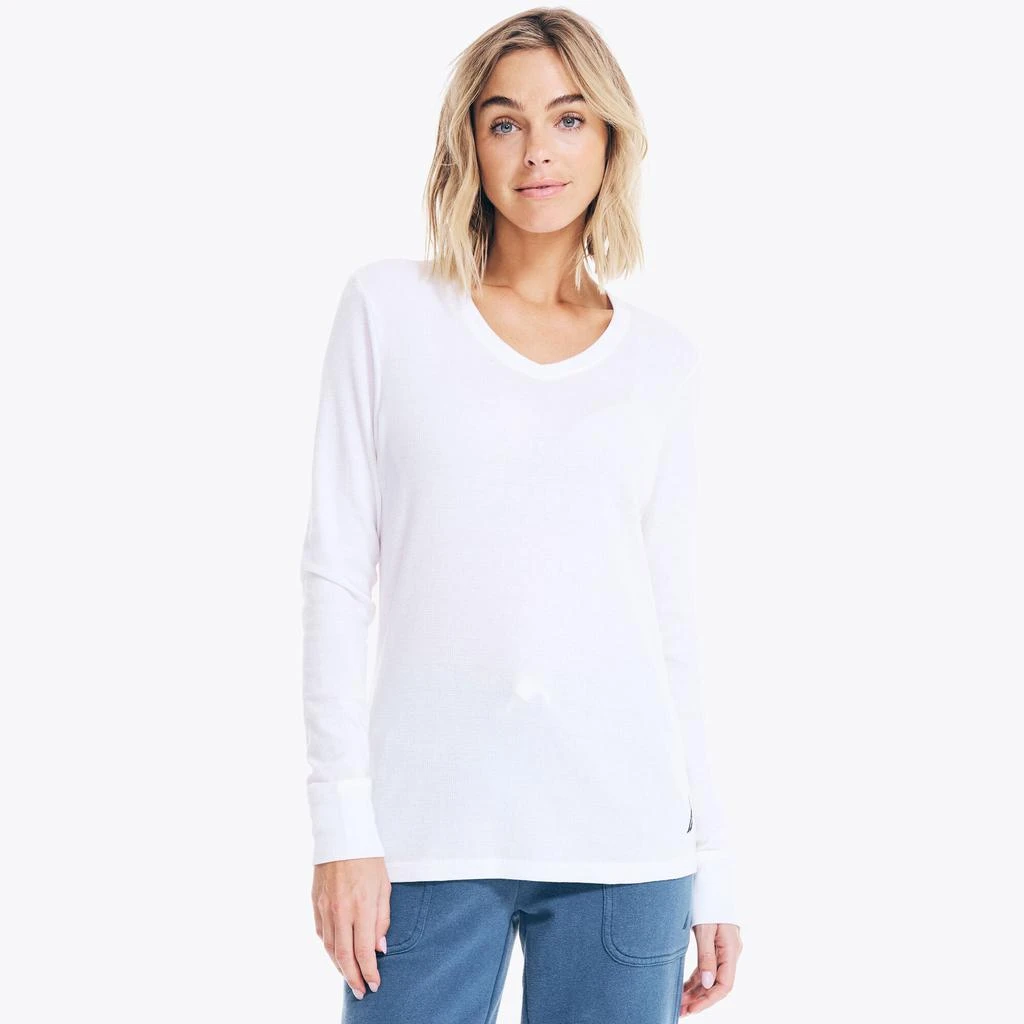 商品Nautica|Nautica Womens Long-Sleeve V-Neck Thermal,价格¥64,第1张图片