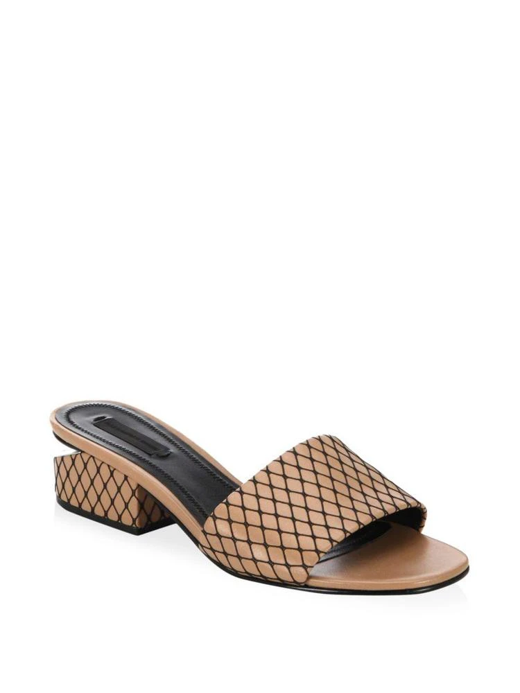 商品Alexander Wang|Lou Low Heel Fishnet Slides,价格¥3388,第1张图片