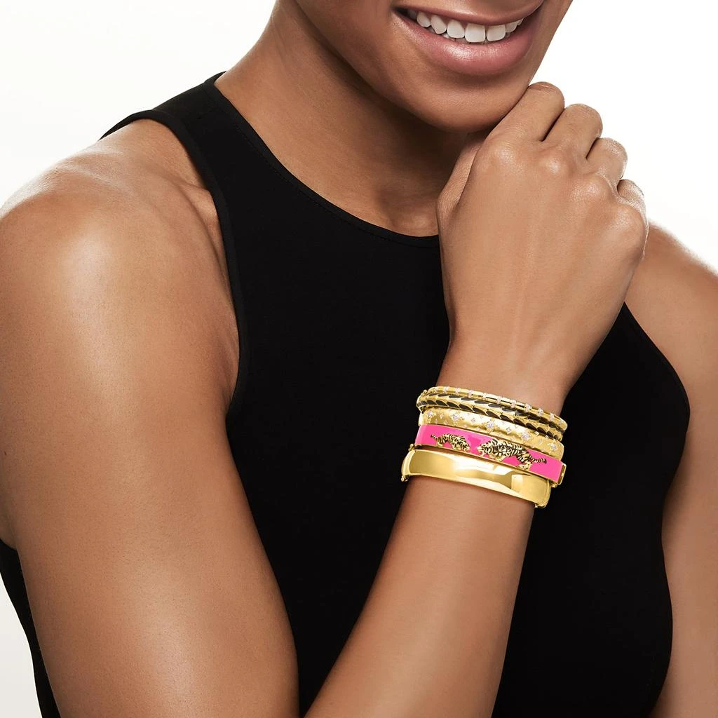 商品Ross-Simons|"Bright Stack" Of 5 Bangle Bracelets in 18kt Gold Over Sterling,价格¥11275,第2张图片详细描述