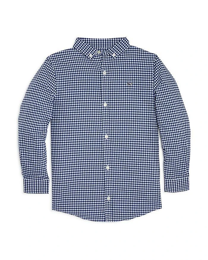 商品Vineyard Vines|Boys' Gingham Performance Shirt - Little Kid, Big Kid,价格¥450,第1张图片