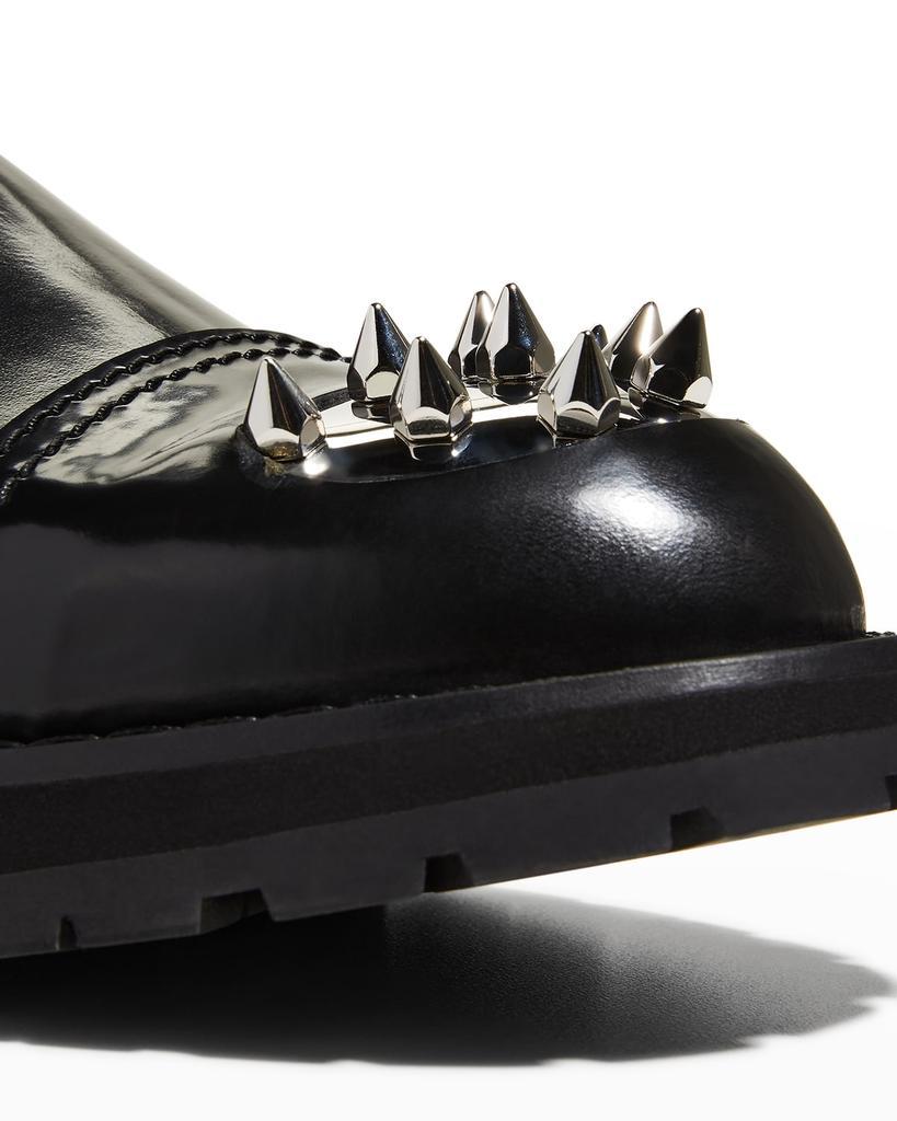商品Alexander McQueen|Men's Spike-Toe Leather Combat Boots,价格¥6189,第7张图片详细描述