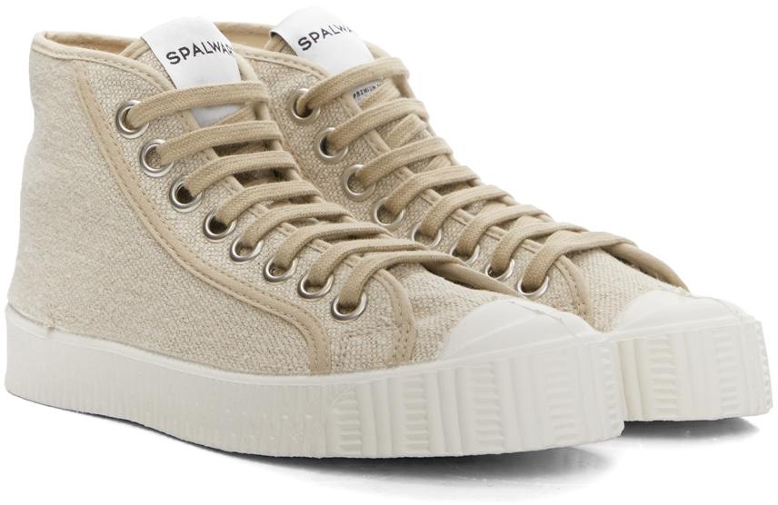 Beige Linen Special Mid Sneakers商品第4张图片规格展示