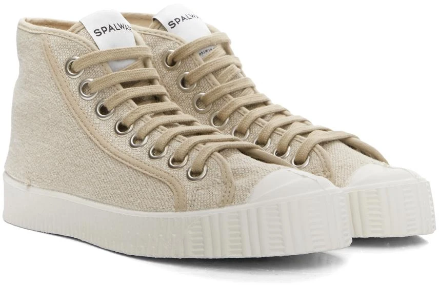 商品Spalwart|Beige Linen Special Mid Sneakers,价格¥386,第4张图片详细描述